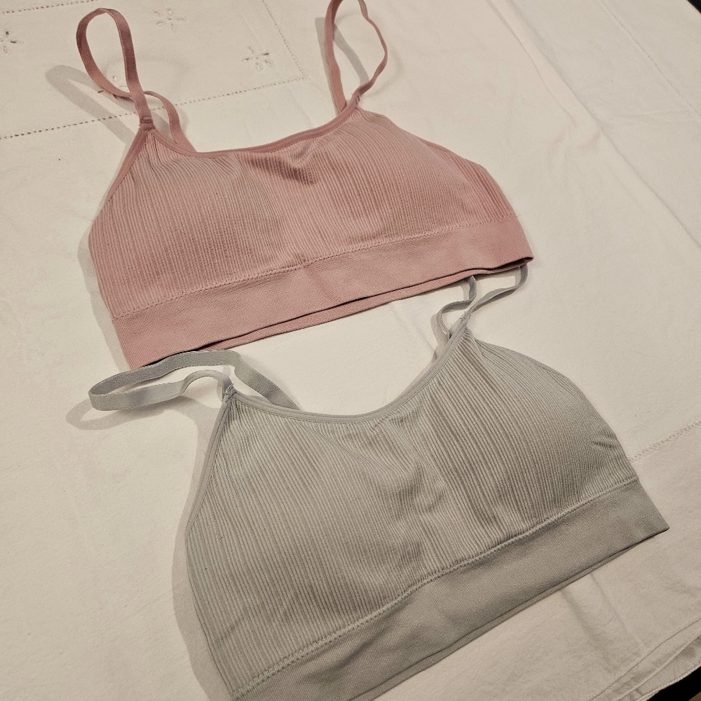 Colsie Ribbed Bralette Set - Size Small
